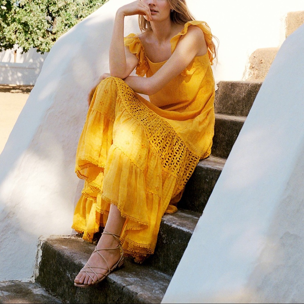 Anthropologie Fallon Eyelet Maxi
